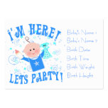 Baby Boy Photo Personalized  Announcement Card Business Card