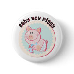 Baby_Boy_Piggy Pinback Buttons