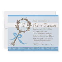 Baby Boy Rattle Shower Invitation
