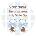 Baby Boy Shoe Address Label stickers