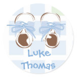 Baby Boy Shoe Gift Label