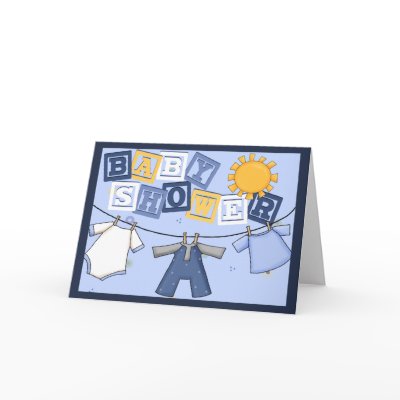 Baby Boy Shower Card by RainbowCards