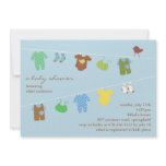 Baby Boy Shower Flat Invitation