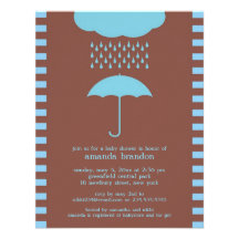 Baby Boy Shower Flat Invitation