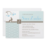Baby Boy Shower Invitation - Mother and Baby Bunny