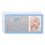 Baby Boy Slipper Photo Card Announcement photo cards