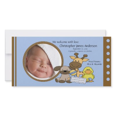 Baby Boy Toys PHOTO Birth Announcement by celebrateitinvites