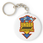 Baby Boy Under Construction Keychain
