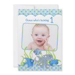 Baby Boy Under the Sea Cartoon Birthday Invitation
