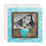Baby Boy Valentine Announcement Cupcake Blue