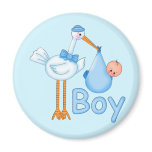 Baby Boy with Stork magnets