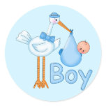 Baby Boy with Stork stickers