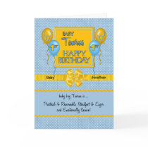 Baby Boy's 1st Birthday Taurus Zodiac Card