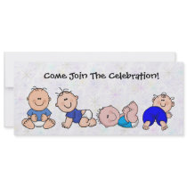 Baby Boys Shower Invitation  Cartoon Fun