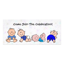 Baby Boys Shower Invitation  Cartoon Fun