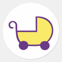 Baby buggy - birth round stickers