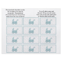 Baby Buggy Candybar Wrappers (Blue)