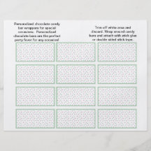 Baby Buggy Candybar Wrappers (Dots) Custom Flyer