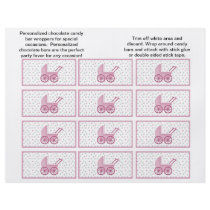 Baby Buggy Candybar Wrappers (Pink)