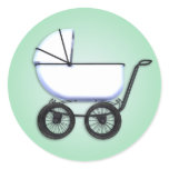 Baby Buggy Green Sticker