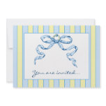 Baby Business Blue & Yellow Striped Invitations