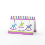 Baby Carousel Collection Baby Shower Card