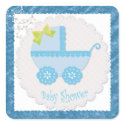 Baby Carriage It's a Boy! Blue Baby Shower Sticker