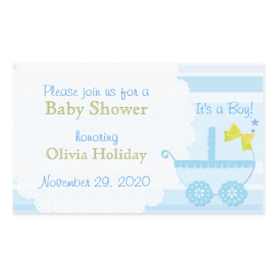 Baby Carriage It's a Boy! Blue Baby Shower Sticker by daphne1024