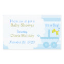 Baby Carriage It's a Boy! Blue Baby Shower Sticker