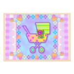Baby Carriage template cards Announcements