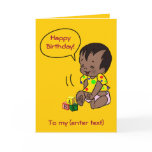 Baby Cartoon Birthday Party  to Personalize Greeting Card