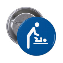 Baby changing station symbol button