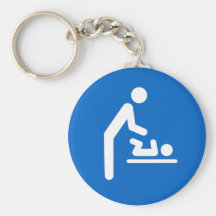Baby changing station symbol keychain