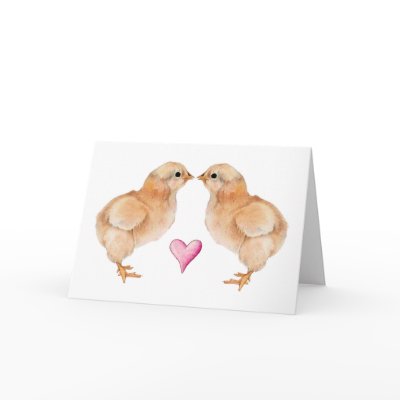 Baby Chick Love Card by floatinglemons