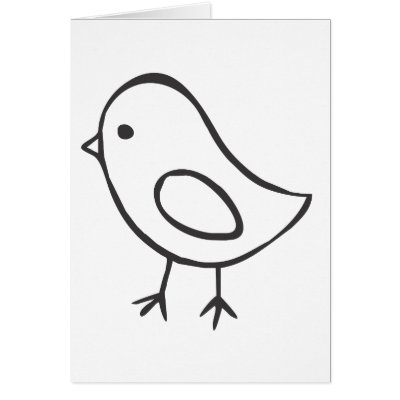 Baby Chicken in Black and White Sketch by graphicdesigner