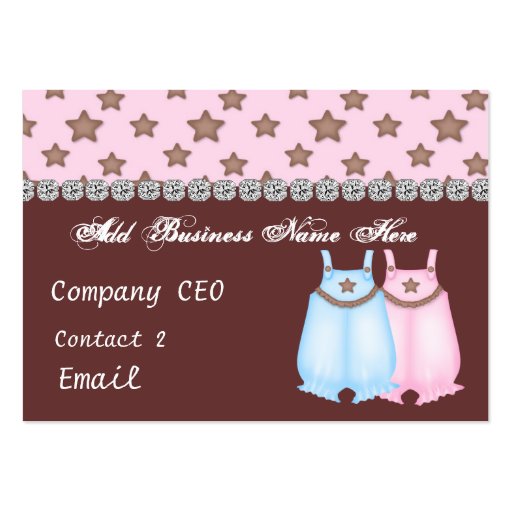 Baby Clothes STORE Glam Business Card | Zazzle.co.uk