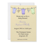 Baby Clothes Yellow Shower Invitation