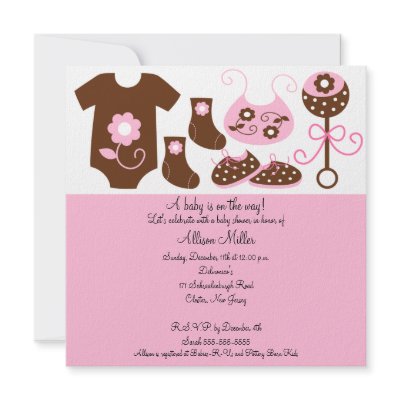Baby Clothing Girl Baby Shower Invitation by celebrateitinvites