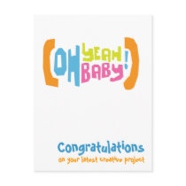 Baby Congrats Card - Oh Yeah Baby!