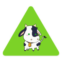 Baby Cow Triangle Sticker
