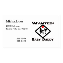 Baby Daddy Wanted Business Card
