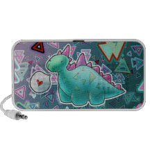 Baby Dinosaur Triangle Background Travelling Speaker