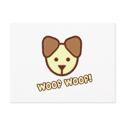Baby Dog Cartoon Postcard by BurchellDesign