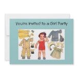 Baby Doll Paper Doll Invitations