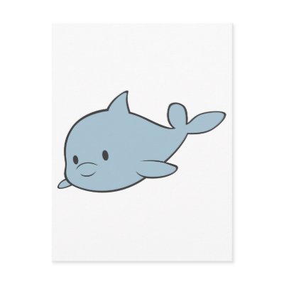Baby Dolphin Postcards by graphicdesigner
