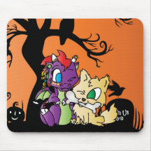Baby Dragon and wolf Mouse Mat
