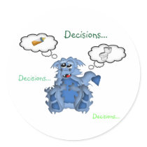Baby Dragon Decisions...Decisions...Decisions... Sticker