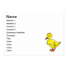 Baby duck cartoon business card template