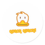 Baby Duck Cartoon Round Sticker