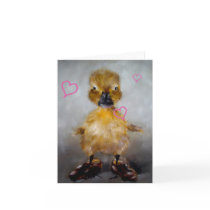 Baby Duck Valentine's Day Card